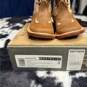 Roper Infants Tan Leather Cowboy Boots
